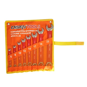 Professional 14-Piece Black Single End Combination SAE Spanner Tool Set Stainless Steel Hand Operated Electrical Case Hammers