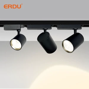 ERDU Ultra Bright 120lm/w High Lumen Aluminum COB LED Track Light with 220V for Modern Office Showroom & Mall Interior Lighting