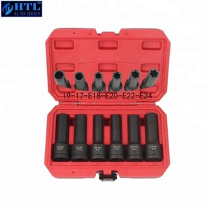 6pcs Type Socket Set / Six Angle Extended Plum Type Sleeve 110mm Length Sleeve Tool Kit