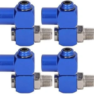 Pneumatic Rotary Joint 360 Degree Rotating Connector NPT 1/4 Inch Thread Aluminum Body Air Inlet Universal Joint Quick Pneumatic