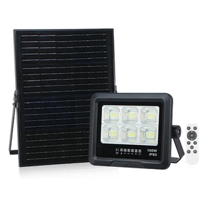 CHZ Heavy Duty Solar Powered Floodlight 100W Equivalent for Billboard Lighting