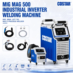 Costar Flux Core Gasless Co2 Double Pulse Aluminium Industrial Welders Equipment 5 in 1maquina De Soldar Mig Welding Machine