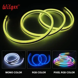 Industrial Double Sided LED Neon Strip 50m/Roll Horizontal Bending 96LEDs/m 99.99% Gold Wire Flame Retardant PVC Dimmable 5-Year