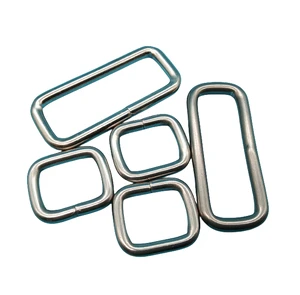 2026 New design heavy metal accessories Silver luggage accessories metal square buckle