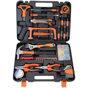 SC ECOMMERCE ZV-KM7H-NOTJ 46-Piece Household Tool Set Complete Kit Carbon Steel Case Electric Hammer Included Packaged Box Made