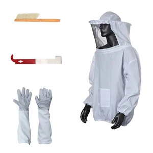Beekeeping Suit Bee Jacket Beekeeping Gloves Protective Sleeves Beehive J Hook Hive Tool Bee Hive Brush Hive Tool Set