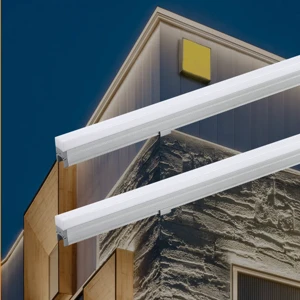 Outdoor Rectangular LED Contour Light Aluminum Construction Matte White Finish RGBW 3000K-6000K Color Temp IP67 Rated DC24V