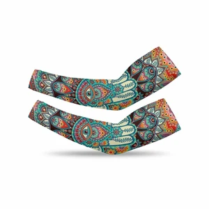 Wholesale Bulk Soft & Stretchy Compression Arm Sleeves Sets Men Women Custom Logo Anti-UV Feature Heat-Transfer