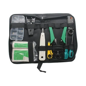 Computer Network Hand Tool Set RJ45/11 Lan Network Tool Kit Crimper Stripper Cable Testing Tool for LAN Network