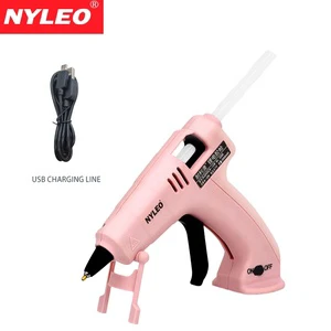 NYLEO 3.7V Cordless Lithium Battery Hot Melt Glue Gun Home DIY Repair Tools Rechargeable Wireless Hot Glue Gun