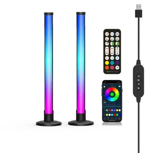 Two Pack Symphony Smart LED Ambient Mood Lighting Rhythm Light Bar With App Control For Desktop Gaming PC TV Room Decoration