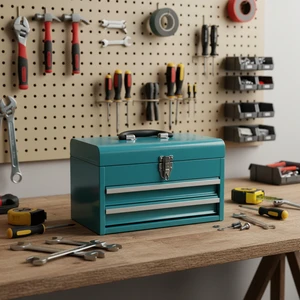 New Arrival Industrial Lockable Service Tool Box 2 Drawer Metal Toolbox Heavy Duty Industrial Storage Tool Box