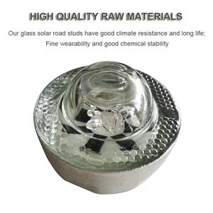 6 LEDs Tempered Glass Reflect Light Solar Energy Traffic Curve Road Stud Flash or Normal Lighting