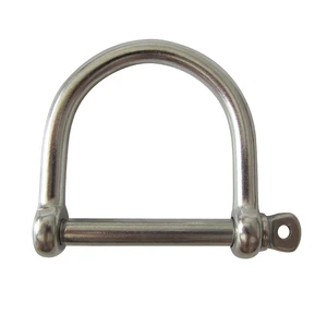 Customized Wide D Shackle Marine Grade Stainless Steel Wide D Shackle