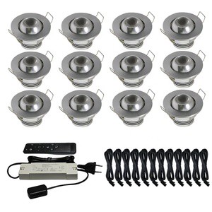 Recessed Spotlight Dimmable IP44 Waterproof 12V 3W Mini LED Downlight Dimming Spot Patio Wintergarten Lamp