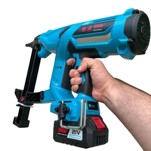 TOUA DCCN40A Electric Rechargeable Battery-Powered Automatic Fastening Steel Staple Cordless Lithium-Ion Steel Nail Gun