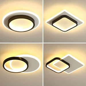 Best Seller Modern LED Ceiling Light Black Flush Mount Small Lamp for Stair Corridor Hallway Entrance Cloakroom Home Decoration