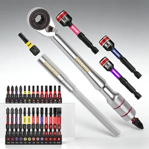Germany Warehouse Geinxurn 33 Piece Long Handled Wrench Screwdriver Set, Mini Portable Easy To Store Without Taking Up Space