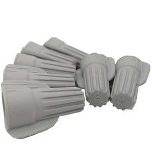 GAOCHAO Grey Spring Connector Double Wing Plastic Screw on Electrical Twist on Wire Connector Rotary Terminal