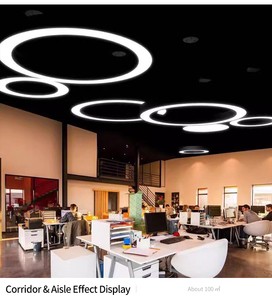 Side Bend Arc Linear Light Pre-Embedded Aluminum Groove Left/Right Arbitrary Bending Circular Corner Trim Light IP65 220V