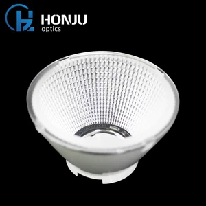 Diameter 75mm Optics LED Plastic Lights round Reflectors COB LED Reflector PC Commercial Lighting with Aspheric Pattern
