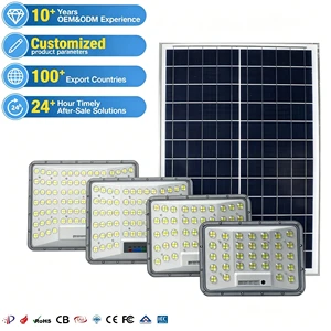 ZY OEM ODM CE Led Outdoor Solar Powered Floodlight Commercial 100-400w IP65 Lumire Solaire Flood Lights Waterproof Street Light