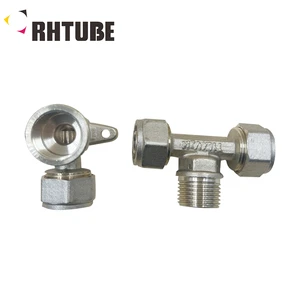 GA Forged High Pressure 1/2''-2'' Brass Zinc Plated Equal Tee Multilayer Durable Corrosion-resistant PEX Pipe Fittings