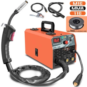 2023 MIG-160 Hot Selling 220V 3 in 1 Igbt Inverter Welding Machine Portable Gasless Mig Welder