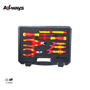 AllwaysTools 8-Piece Professional Insulated VDE Hand Tool Set Includes Cable Knife 1 Year Warranty OEM Supported
