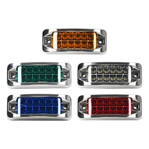 New Truck Side Lights 12V 24V 12LED Width Indicator Lights Reflector Cup Type High Low Brightness Plus Strobe Light