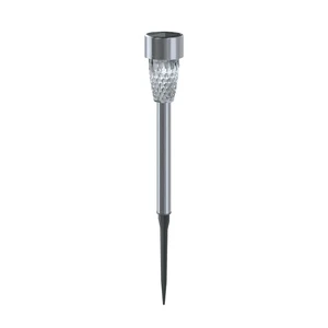 luz solar led ambiental para csped, acero inoxidable, 6500k, ideal para iluminar jardines y realzar espacios exteriores.