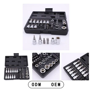 Wholesale Professional 34-piece Sleeve Kit Multi-functional Combination Tool Set Case Hexagonal Flower-shaped Screwdriver