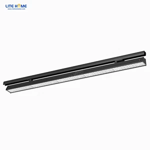LiteHome Xtreme Series 50W 60W Track Linear Lights 2700k 3500k Black DIP Switch 0-10V Dim Linear Lights for Retail Shops