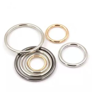 Hang Plating Glossy Alloy Metal O Ring Bag Garment Hardware Accessories Round Shape Ring Buckle for Handbag Keychain Clothes