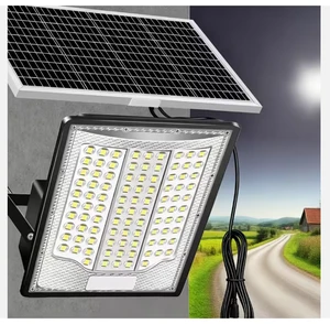 New Model 2000W Solar Floodlight 15000LM 5054 LED LiFePO4 Battery IP67 Waterproof Remote Control Garden Lighting 210 Beam