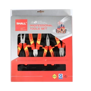 4pc VDE Insulated Set 1000V Insulated Electrician Tool Set with Insulated Wire Stripper Long Nose Linesman Plier Diagonal Pliers