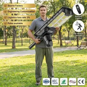 Solar Street Light Camera 4G WiFi 6MP Outdoor Monitoring CCTV Aluminum Construction IP66 Rating for Road Use 2-Year Warranty