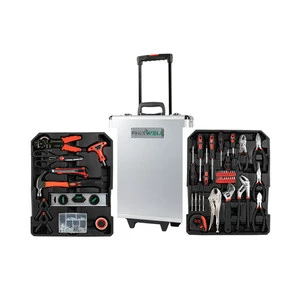 118PCS Steel Tool Box With Hand Tool Sets for Garage Storage Tool Cabinet Trolley Box