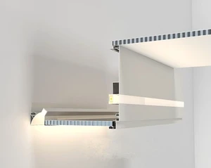 Modern Easy Installation Linear Slot Aluminium Corner Skirting Lamp Honeycomb Panel Type LED Wall Washer for Villas Hospitals