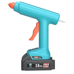 New Model DC 21V Cordless Plastic Body Hot Melt Glue Gun with Digital Display Temperature Adjustment for 11mm Glue Sticks DIY