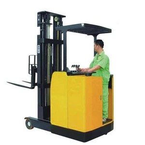 Factory Direct Sales Jichuan 1ton Standing Electric Stacker Reach Truck 6m 10M Lift Height 1070mm Fork Length Solid Forklift