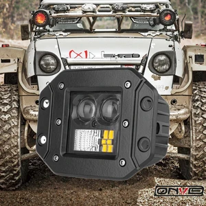 3 Inch 20W 12V Compact Cube LED Work Light Pod Amber White LED Off-road Lights Flush Mount IP68 For Work And Adventure
