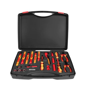 GATmatic 24-Piece 1000V High Voltage Insulated Socket Hand Tool Set with Pickaxe & Sickle CR-V Material Lifetime Warranty