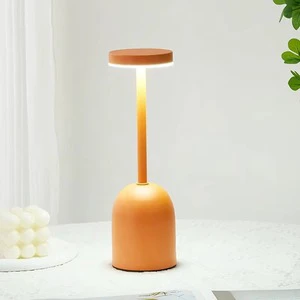 LED Table Light Living Room Bedroom Bedside Desktop Decoration Desk Lamp Rechargeable Tri-color Dimming Wine Cup Table Lamps