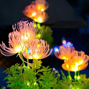 Solar Simulation Other Shore Flower Lamp IP65 Rating AA Battery Water-Resistant High Brightness for Garden Atmosphere Decoration