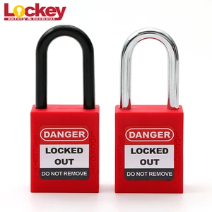 High Security 38mm Shackle Lockout Tagout Loto Red Safety Padlock With Master Key