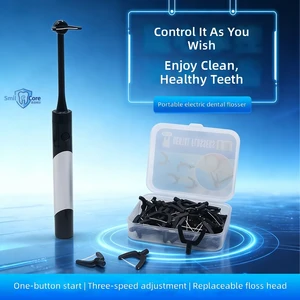 New Portable Electric Flosser Handheld Household Teeth Cleaner for Oral Care Replaceable Floss Picks CE Certified 1 Year