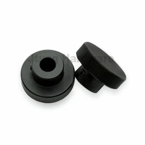 Precision Machined Aluminum Threaded Blind Hole Knurled Adjustment Thumb Handle Nut Knob