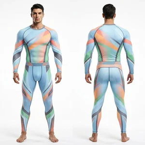 Unisex Full Sleeve Black Rash Guard Set Long Sleeve Compression Shirt Quick Dry Seamless UPF50 Eco-Friendly Fitness Wear Running
