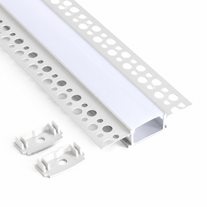 Custom Led Strip Light Aluminum Profile 1M 2M 3M Plaster Recessed Profile Channel Ceiling Drywall Perfil De Aluminio Led